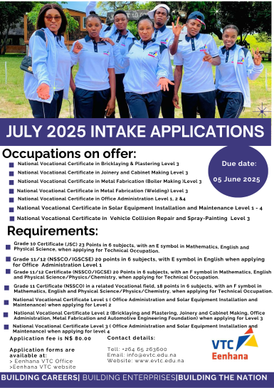 JULY 2025 INTAKE  APPLICATION 